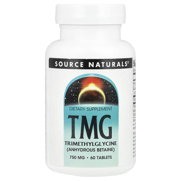 TMG, 750 mg, 60 Tablets (Таблетки) Source Naturals