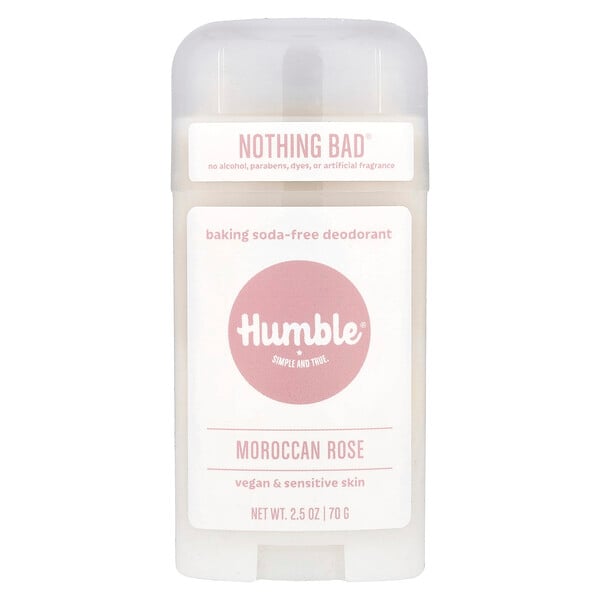 Baking Soda-Free Deodorant, Moroccan Rose , 2.5 oz (70 g) Humble Brands