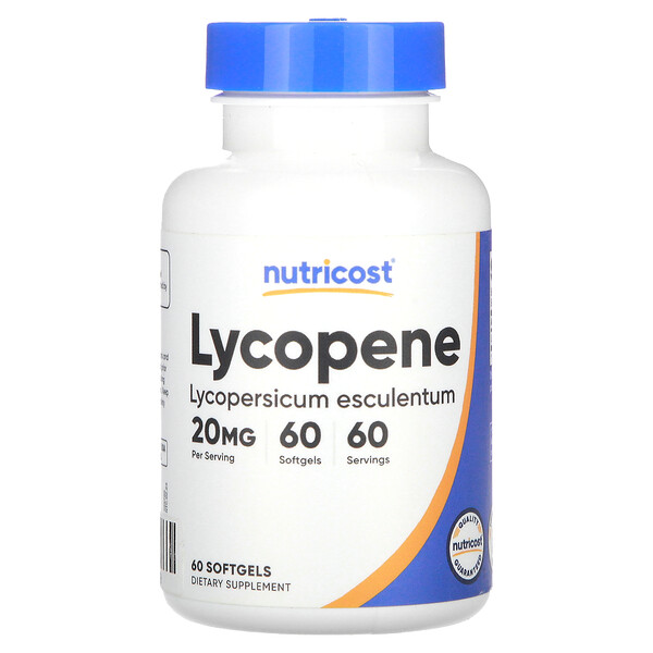 Lycopene, 20 mg , 60 Softgels (Мягкие капсулы) Nutricost