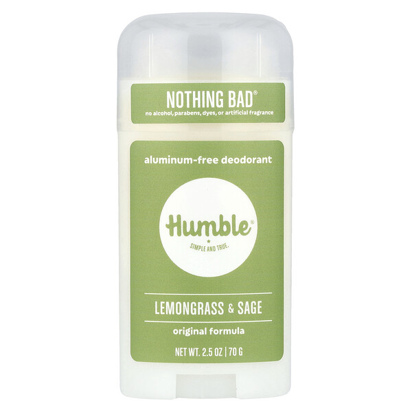 Aluminum-Free Deodorant, Lemongrass & Sage, 2.5 oz (70 g) Humble Brands