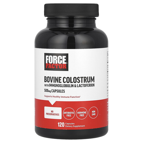 Bovine Colostrum With Immunoglobulin & Lactoferrin, 500 mg, 120 Capsules (Капсулы) Force Factor