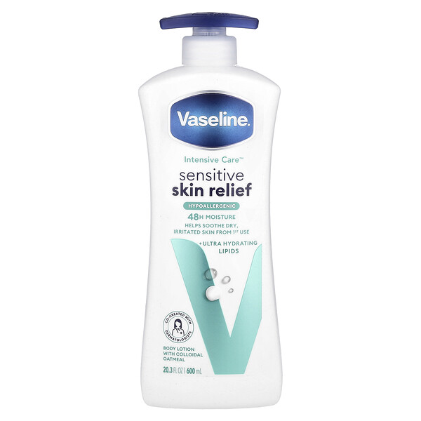 Intensive Care™, Sensitive Skin Relief Body Lotion, Fragrance Free, 20.3 fl oz (600 ml) Vaseline