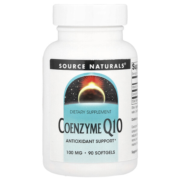 Coenzyme Q10, 100 mg, 90 Softgels (Мягкие капсулы) Source Naturals