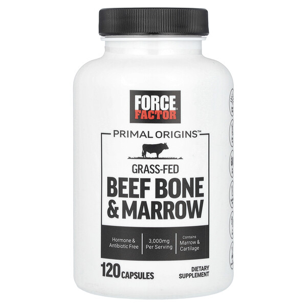 Primal Origins™ Grass-Fed Beef Bone & Marrow, 120 Capsules (Капсулы) Force Factor