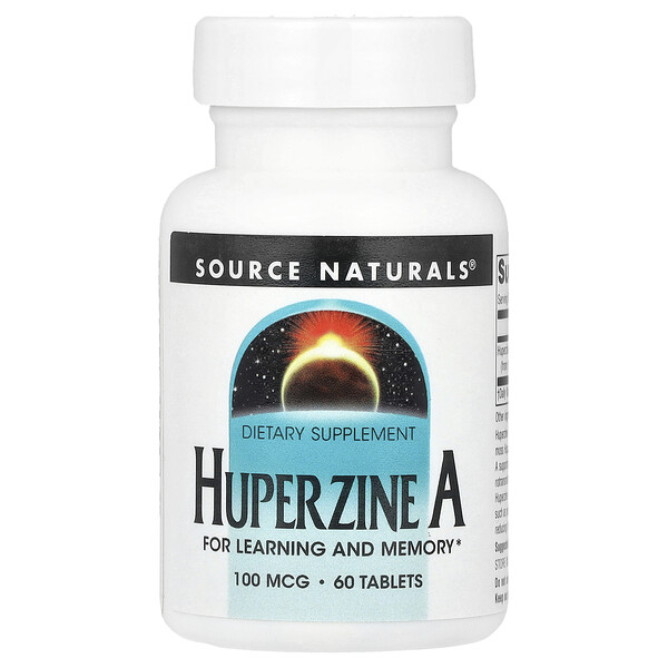 Huperzine A, 100 mcg , 60 Tablets (Таблетки) Source Naturals