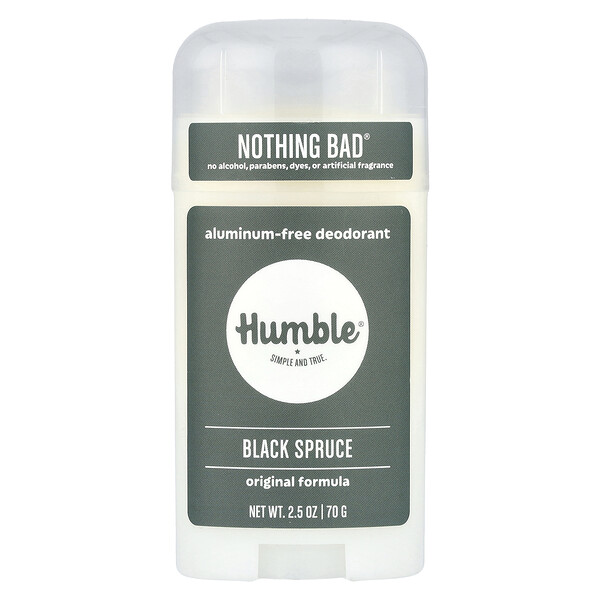 Aluminum-Free Deodorant, Black Spruce, 2.5 oz (70 g) Humble Brands