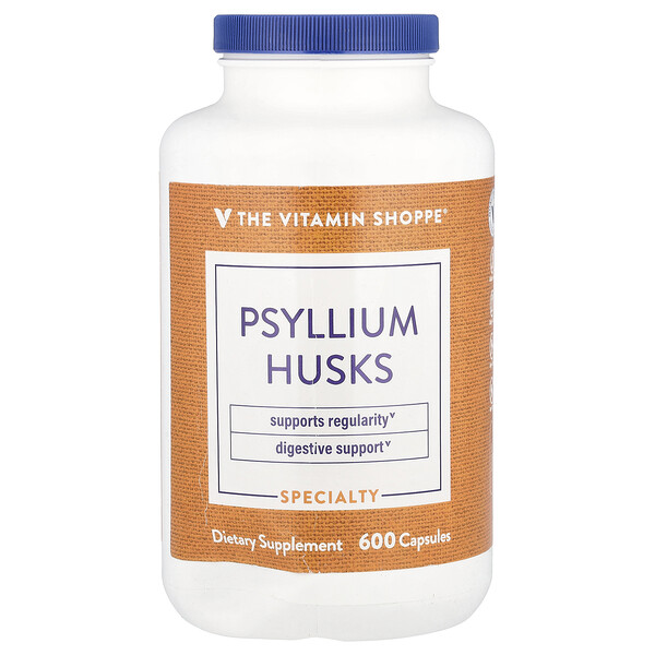 Psyllium Husks, 600 Capsules (Капсулы) The Vitamin Shoppe