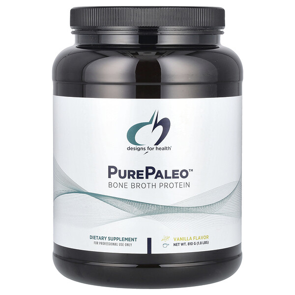 PurePaleo™, Bone Broth Protein, Vanilla , 1.8 lbs (810 g) Designs for Health