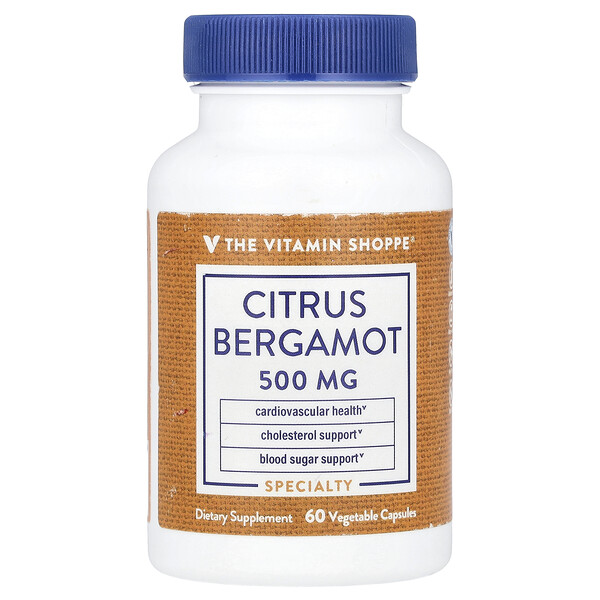 Citrus Bergamot, 500 mg, 60 Vegetable Capsules (Растительные капсулы) The Vitamin Shoppe