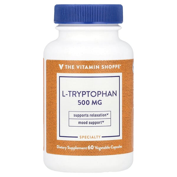 L-Tryptophan, 500 mg, 60 Vegetable Capsules (Растительные капсулы) The Vitamin Shoppe