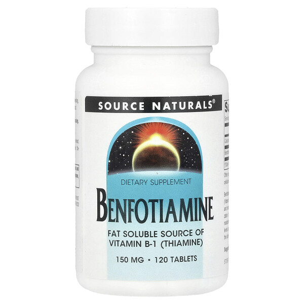 Benfotiamine , 150 mg, 120 Tablets (Таблетки) Source Naturals