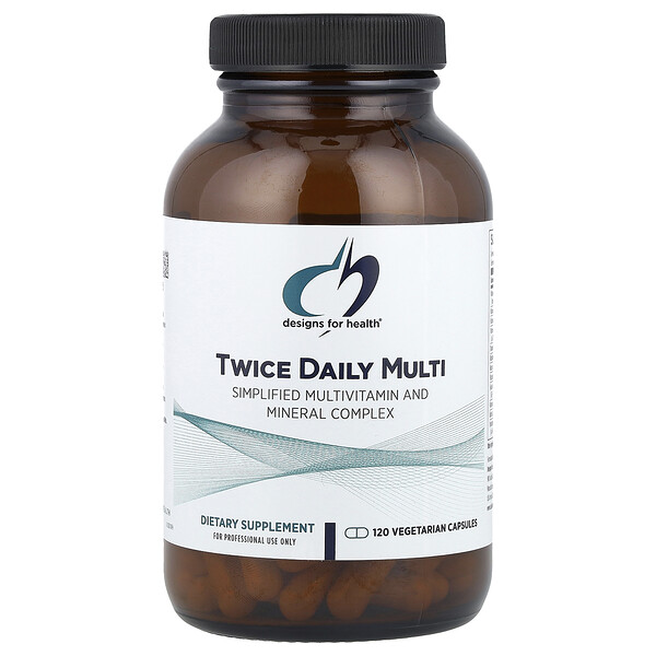 Twice Daily Multi, 120 Vegetarian Capsules (Вегетарианские капсулы) Designs for Health