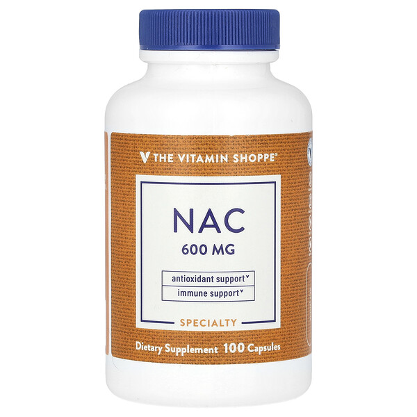 NAC, 600 mg, 100 Capsules (Капсулы) The Vitamin Shoppe