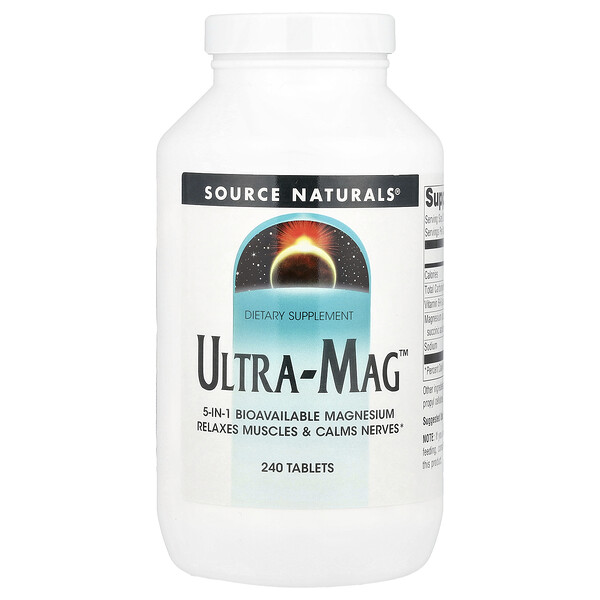 Ultra-Mag™, 240 Tablets (Таблетки) Source Naturals