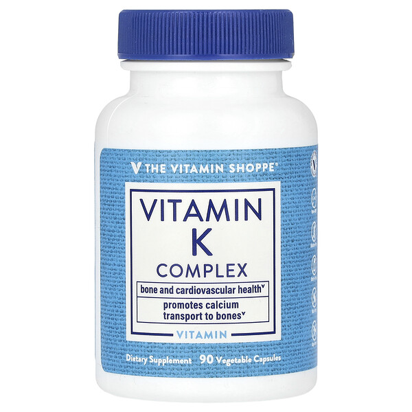 Vitamin K Complex, 90 Vegetable Capsules (Растительные капсулы) The Vitamin Shoppe