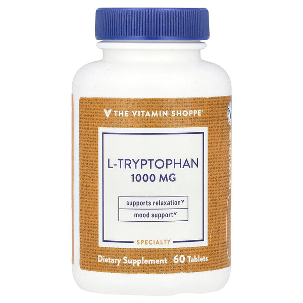 L-Tryptophan, 1,000 mg, 60 Tablets (Таблетки) The Vitamin Shoppe