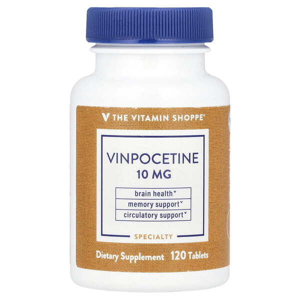 Vinpocetine, 10 mg, 120 Tablets (Таблетки) The Vitamin Shoppe