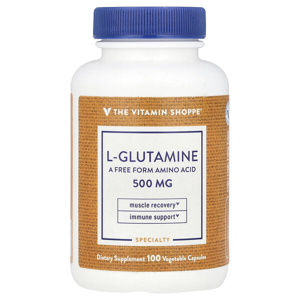 L-Glutamine, 500 mg, 100 Vegetable Capsules (Растительные капсулы) The Vitamin Shoppe