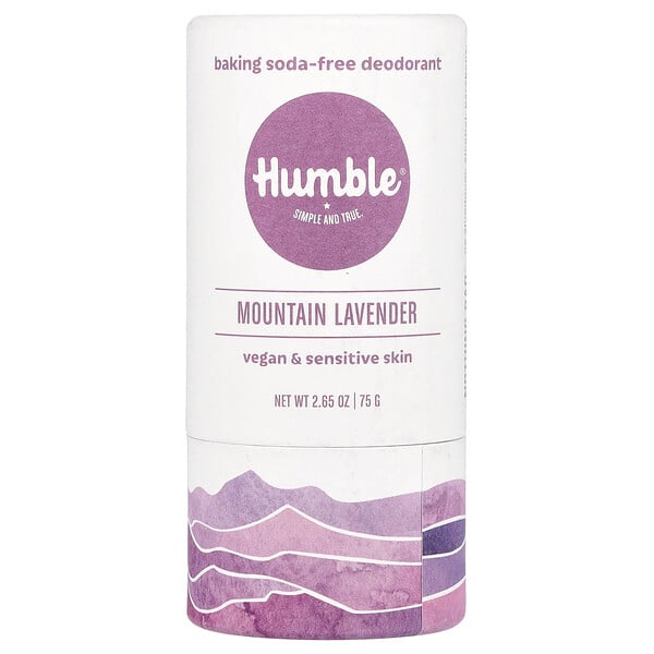 Baking Soda-Free Deodorant, Mountain Lavender, 2.65 oz (75 g) Humble Brands