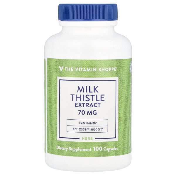 Milk Thistle Extract, 70 mg, 100 Capsules (Капсулы) The Vitamin Shoppe