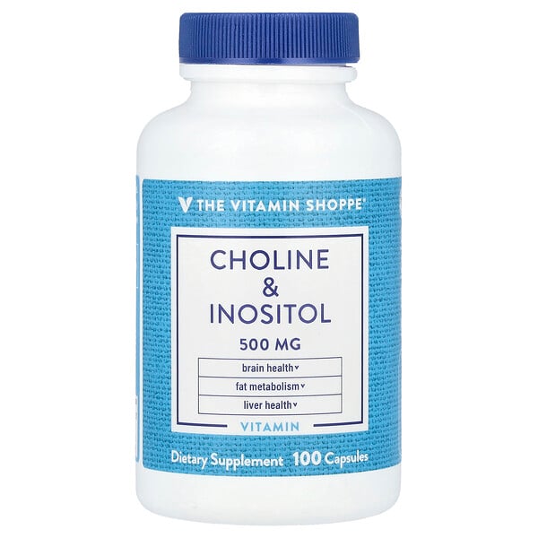 Choline & Inositol , 500 mg, 100 Capsules (Капсулы) The Vitamin Shoppe