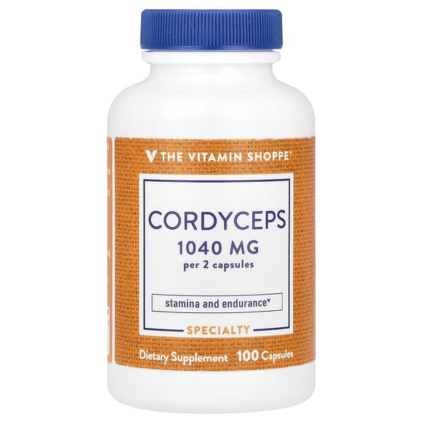 Cordyceps , 1,040 mg, 100 Capsules (Капсулы) (520 mg Per Capsule) The Vitamin Shoppe