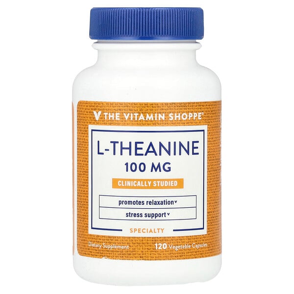 L-Theanine, 100 mg, 120 Vegetable Capsules (Растительные капсулы) The Vitamin Shoppe