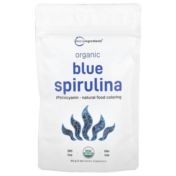 Organic Blue Spirulina, 2 oz (Унции) (60 g) Micro Ingredients