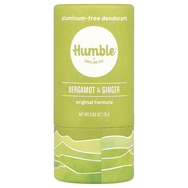 Aluminum-Free Deodorant, Bergamot & Ginger, 2.65 oz (75 g) Humble Brands