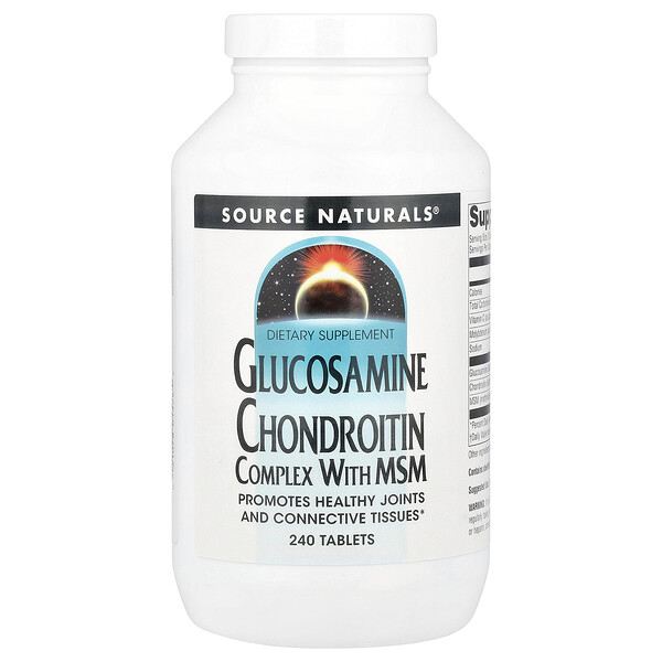 Glucosamine Chondroitin Complex With MSM, 240 Tablets (Таблетки) Source Naturals