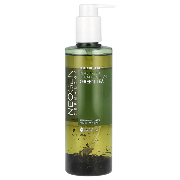 Real Fresh Cleansing Oil, Green Tea, 9.63 fl oz (Жидкие унции) (285 ml) Neogen