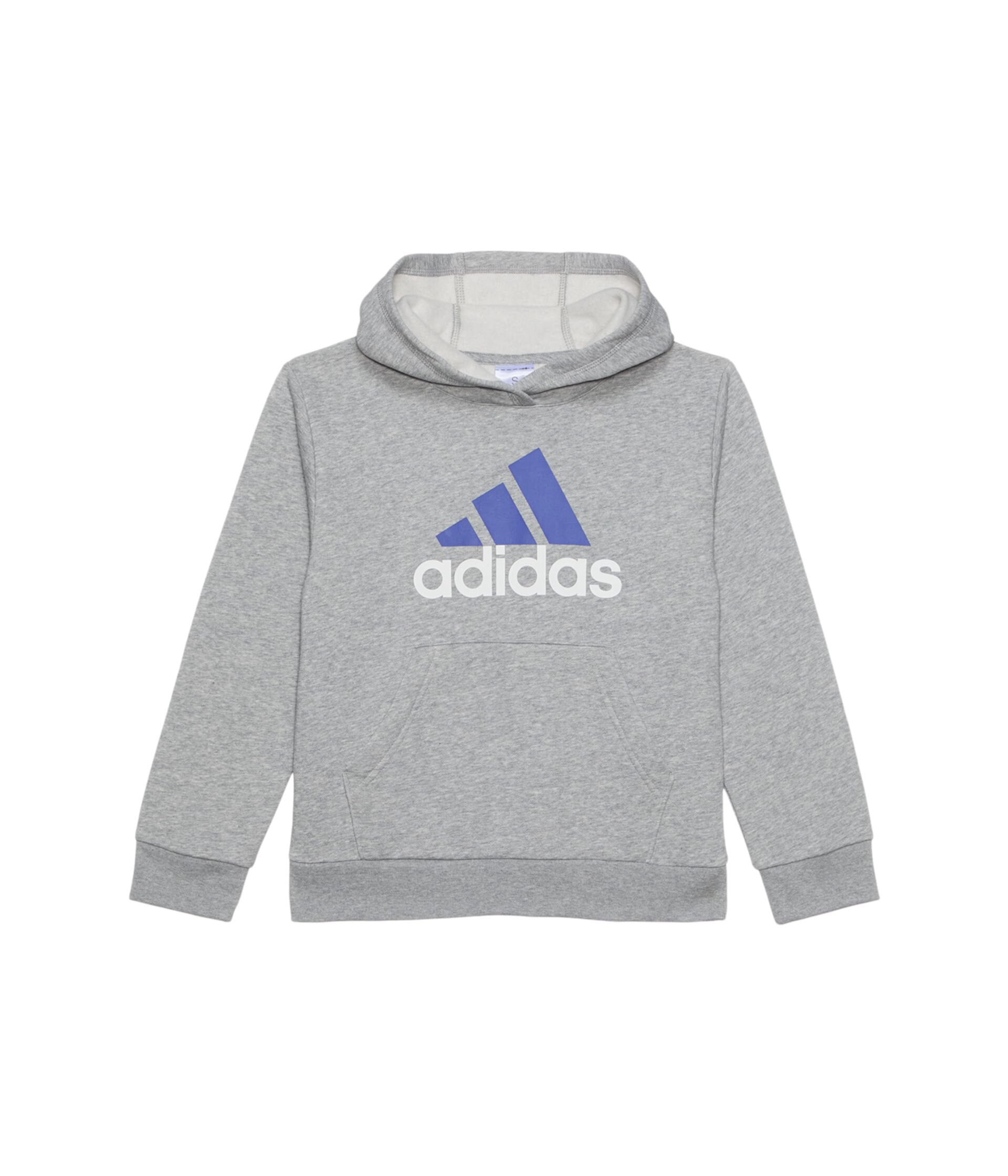 Essential Hooded Heather Pullover (Big Kids) Adidas