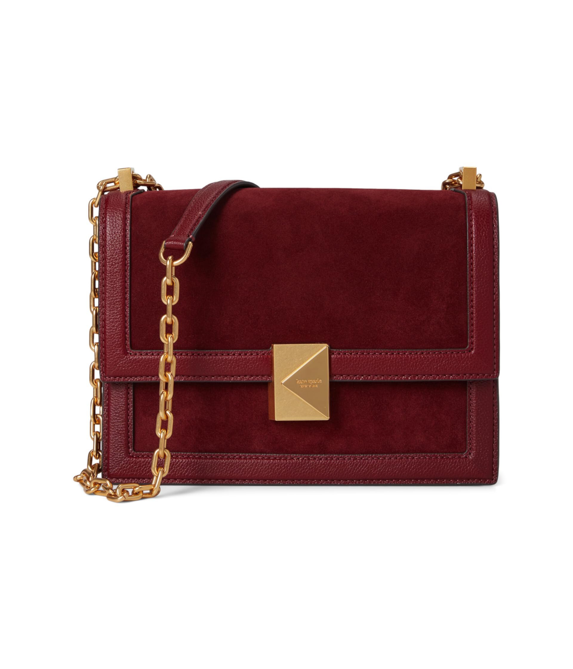 Сумка через плечо Kate Spade New York Deco Pebbled Leather And Suede Chain Kate Spade New York