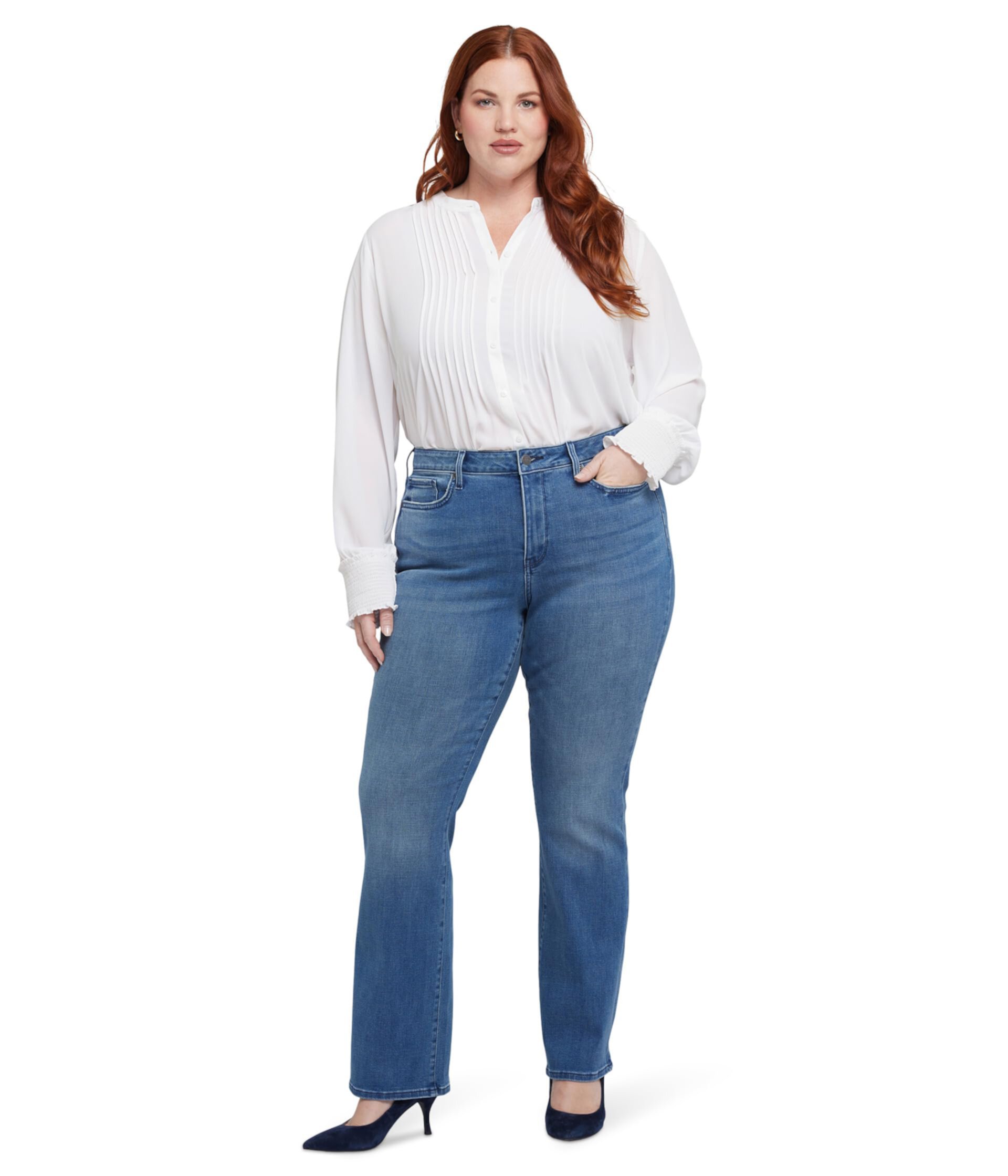 Женские Джинсы bootcut NYDJ Plus Size Barbara Bootcut в оттенке Cascade Wave NYDJ