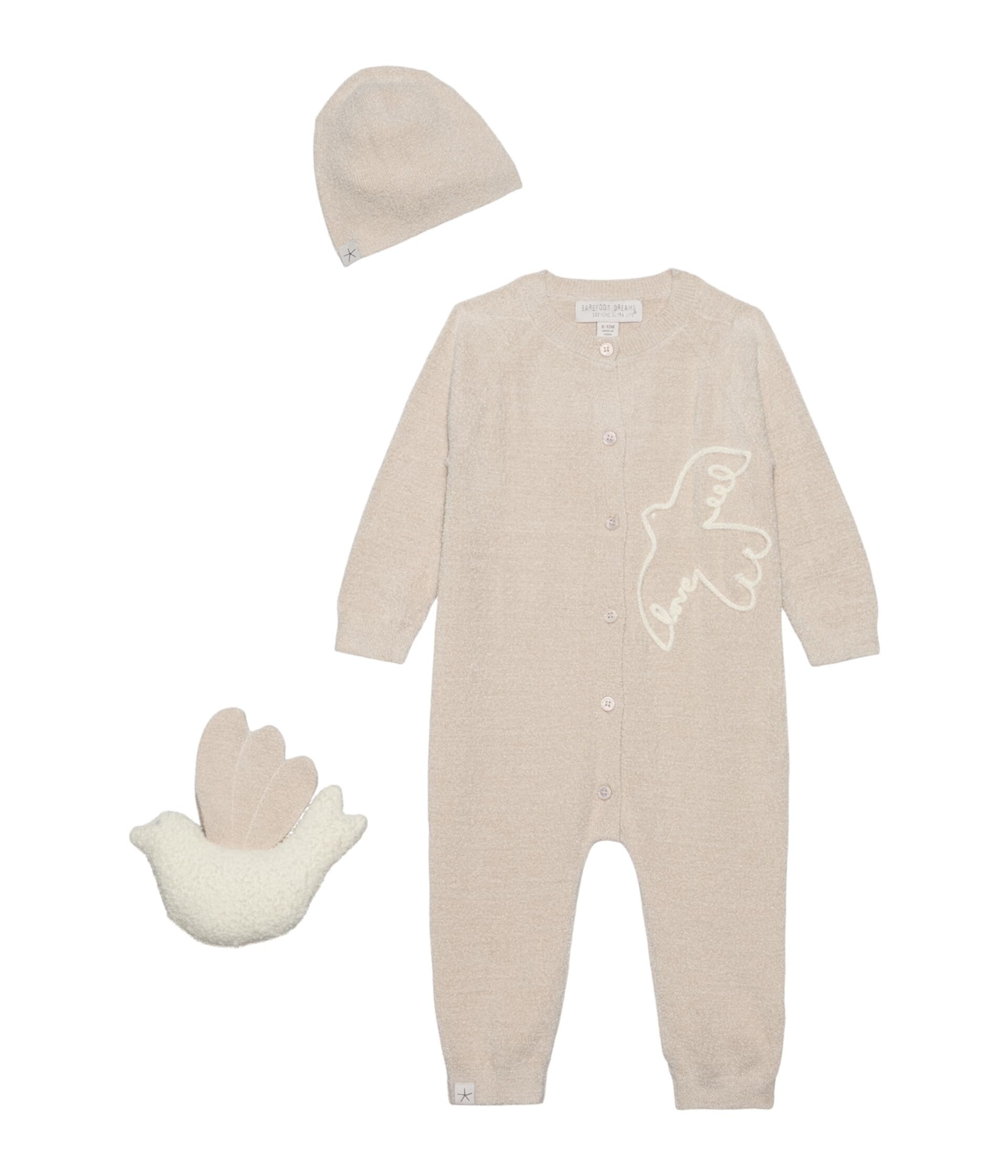 Комплект CozyChic Ultra Lite® Covered in Prayer Baby Love Dove для малышей Barefoot Dreams Kids