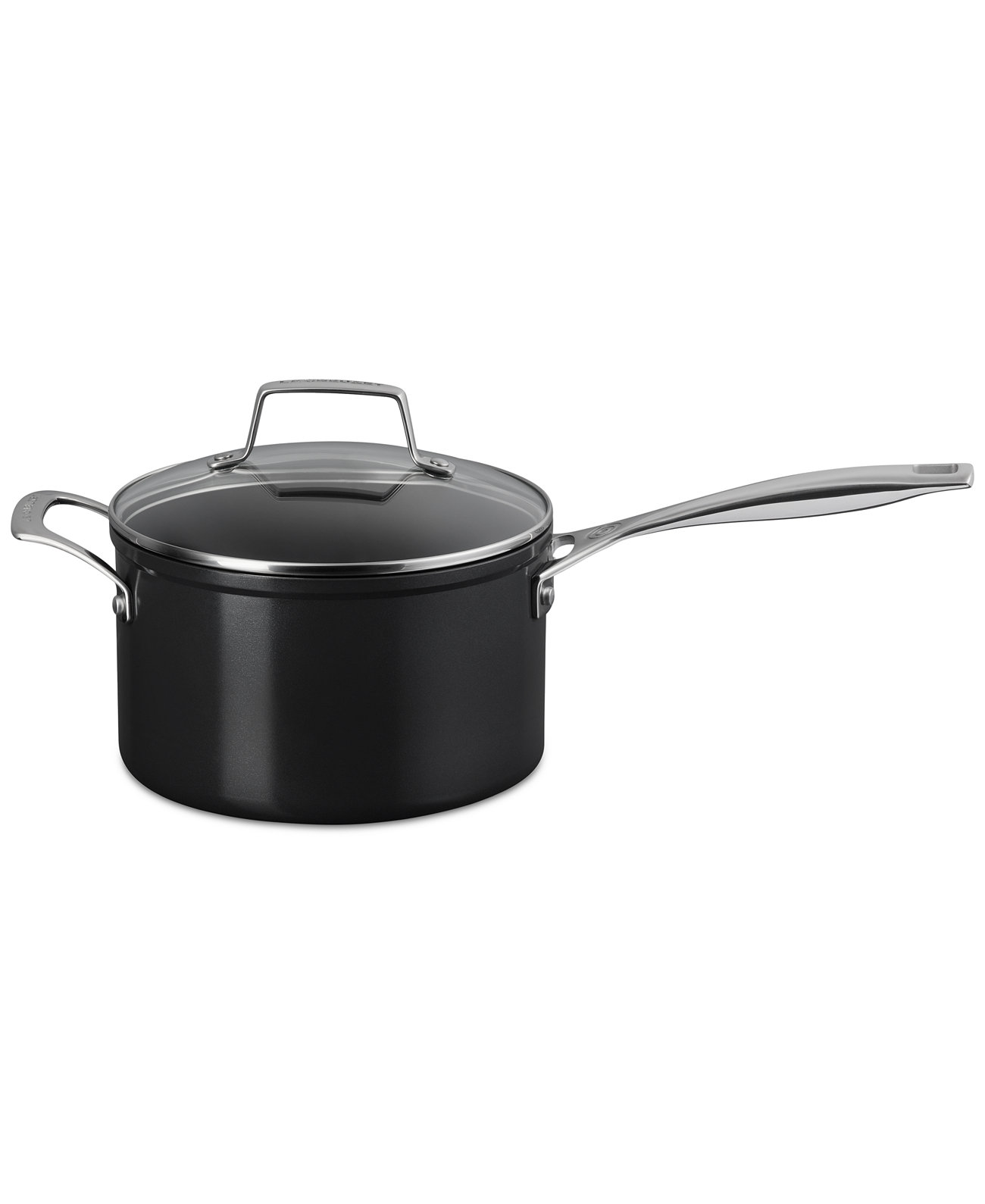 Essential Non-Stick Ceramic Saucepan with Glass Lid, 4-Quarts Le Creuset