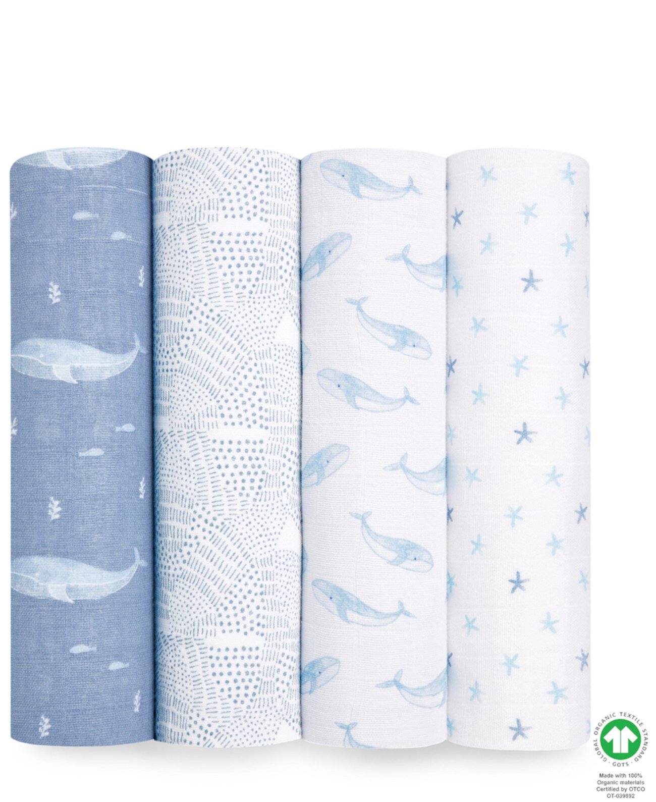 Essentials Oceanic Muslin Swaddles, Pack of 4 Aden And Anais