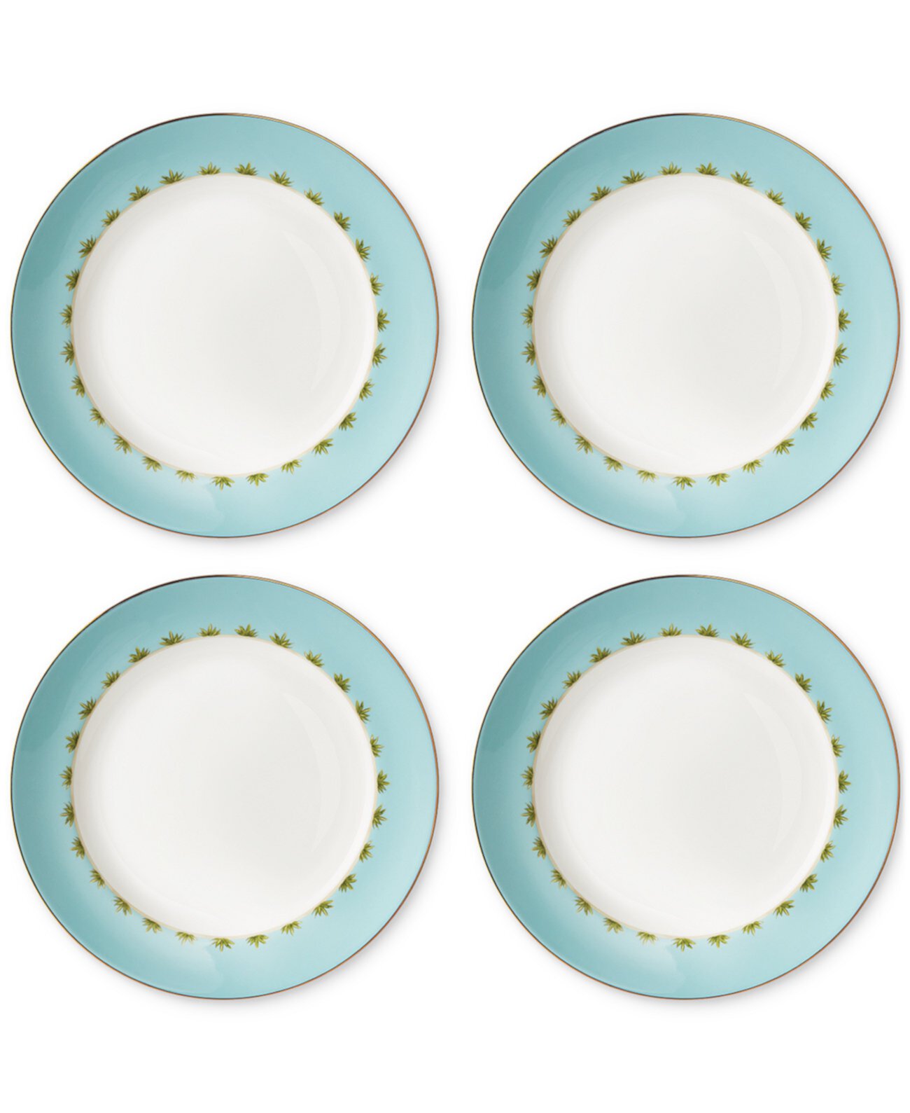 British Colonial Tradewind Dinner Plates, Set of 4 Lenox