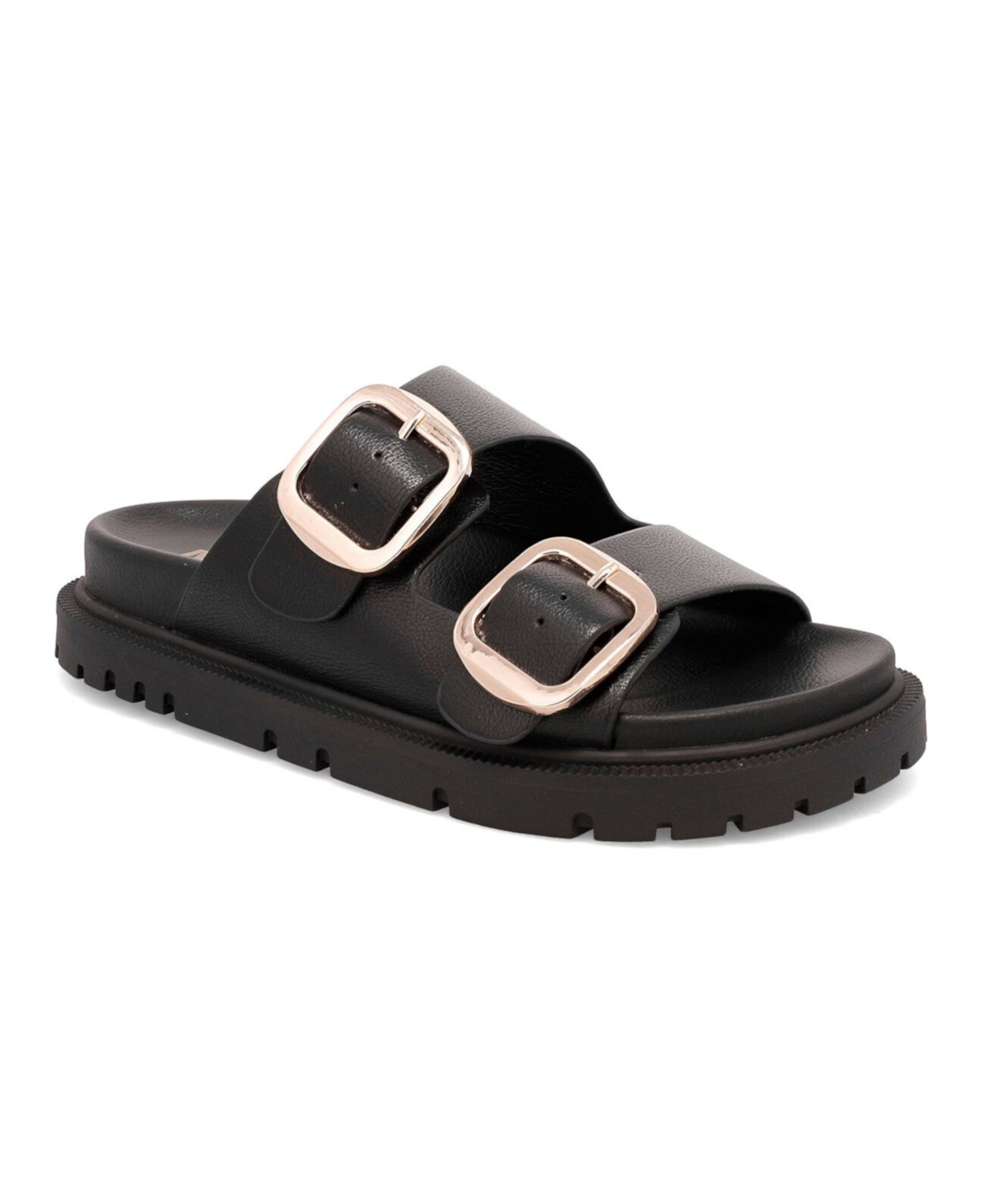 Women's Gen Double Buckle Flat Slide Sandals MIA