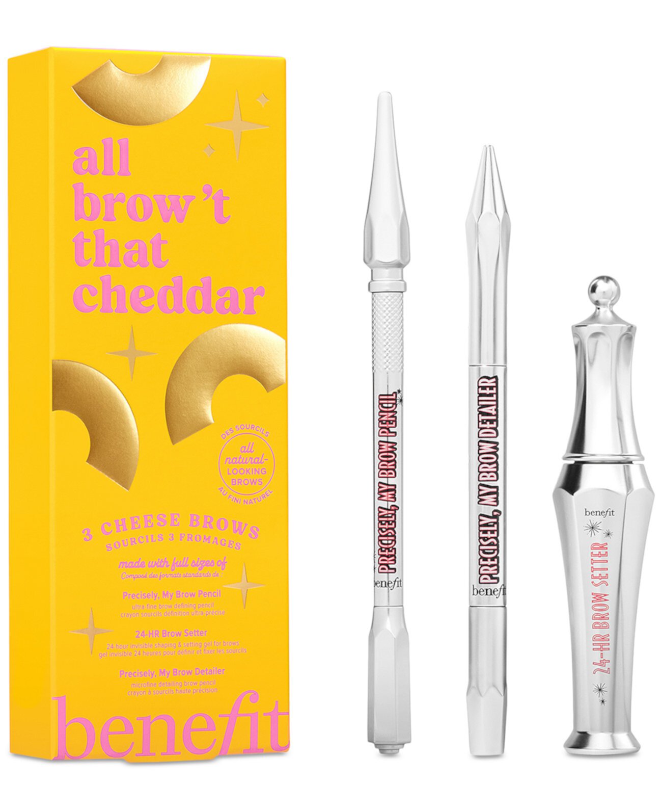 Набор для бровей 3 шт. All Brow't That Cheddar - Темный коричневый Benefit Cosmetics