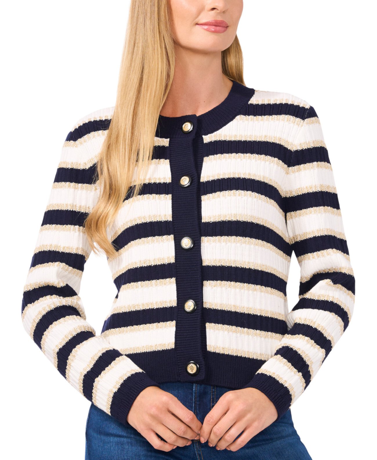 Women's Striped Cardigan CeCe