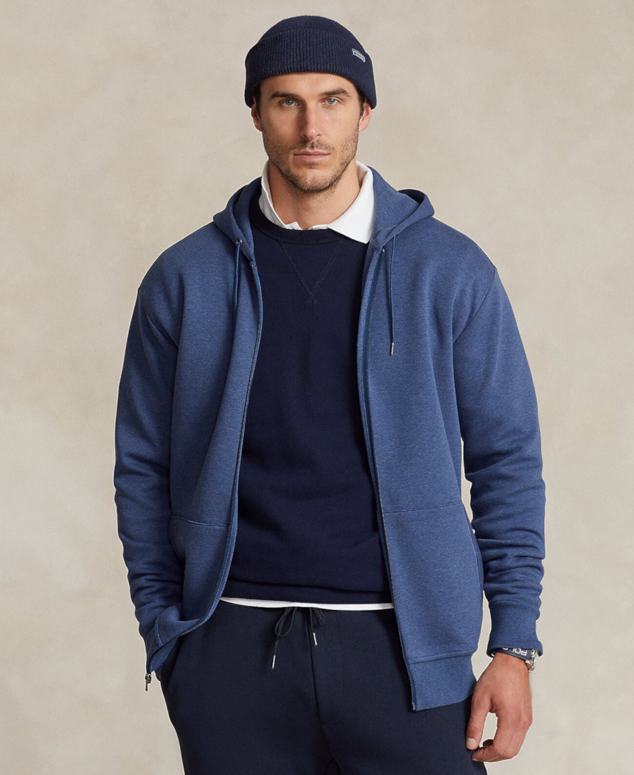 Мужская Толстовка Polo Ralph Lauren Big & Tall Double-Knit Full-Zip Polo Ralph Lauren