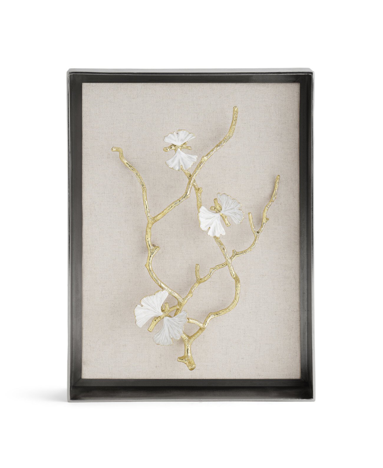 Декоративный шэдоу-бокс Butterfly Ginkgo Gold, 35 см x 26 см, изготовленный вручную Michael Aram