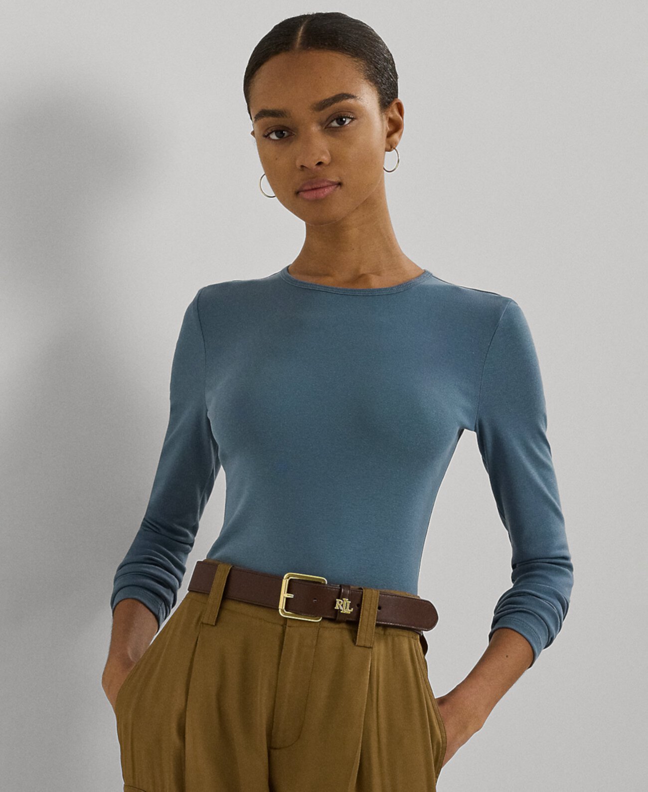 Женская Футболка LAUREN Ralph Lauren Petite Slim-Fit Crewneck LAUREN Ralph Lauren