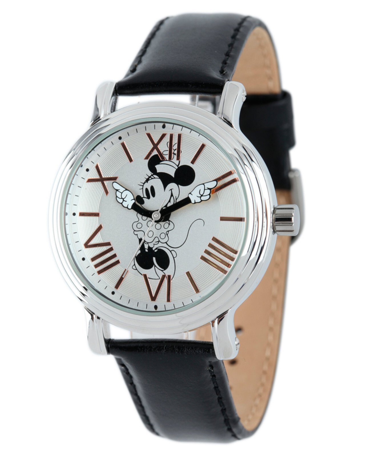 Смарт часы ewatchfactory Disney Minnie Mouse женские, блестящие серебряные винтажные из сплава Ewatchfactory