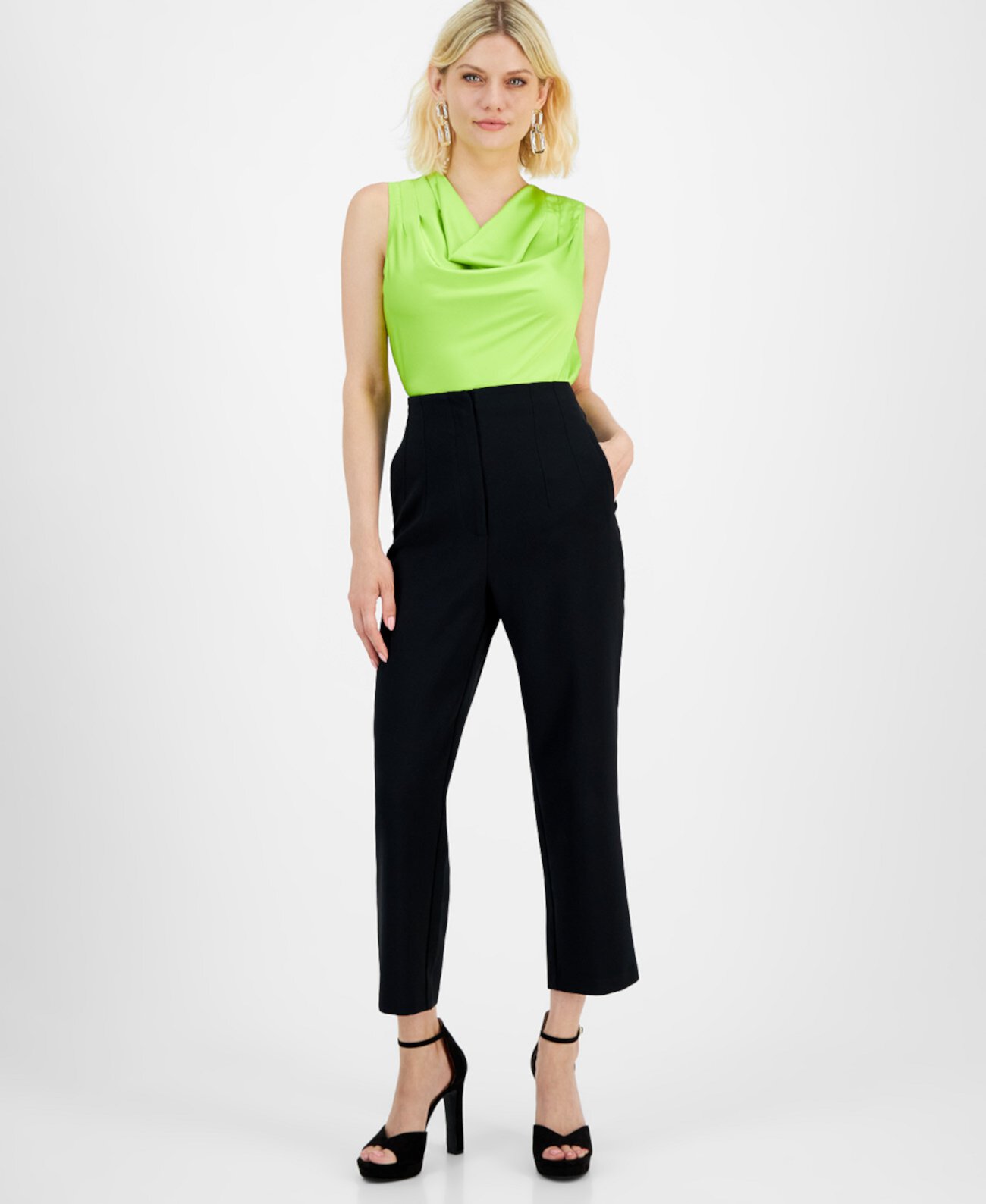 Женские Классические брюки I.N.C. International Concepts Petite High-Rise Tapered Pants I.N.C. International Concepts