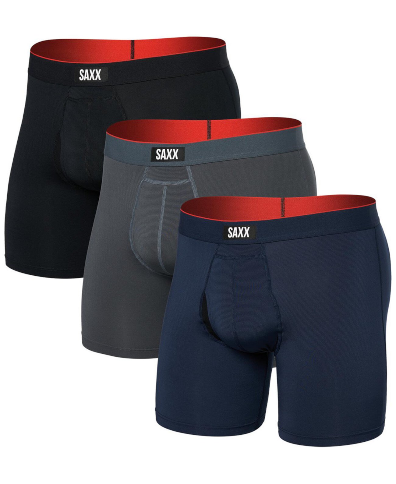 Мужские Боксеры SAXX Multi-Sport 3-Pack Solid Mesh SAXX