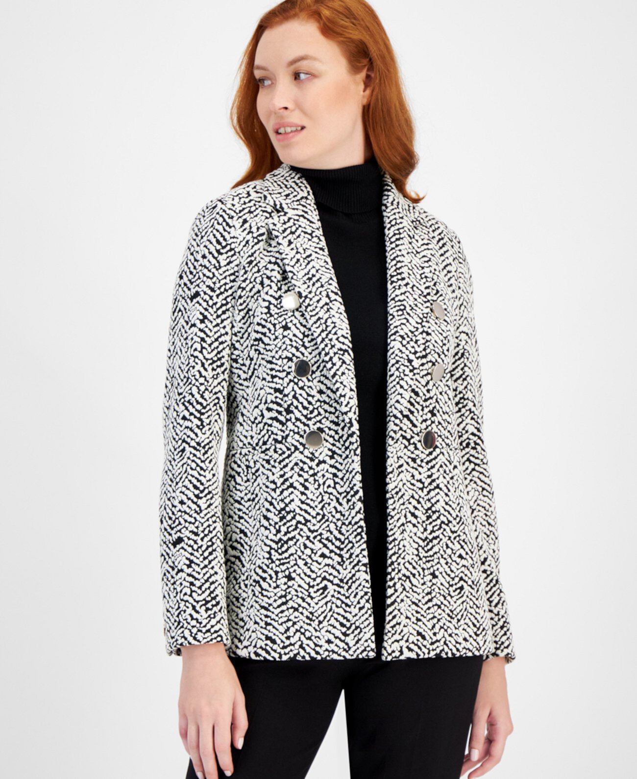 Ветровка Anne Klein Faux Double-Breasted Knit Blazer Anne Klein