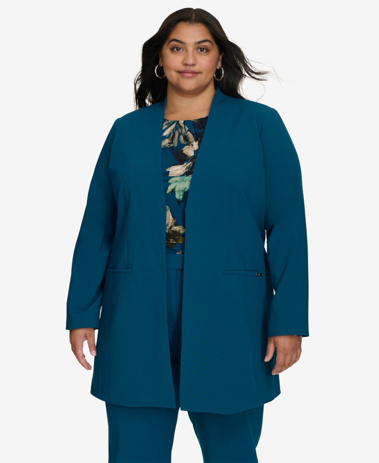 Легкая Куртка Calvin Klein Plus Size Open-Front Calvin Klein