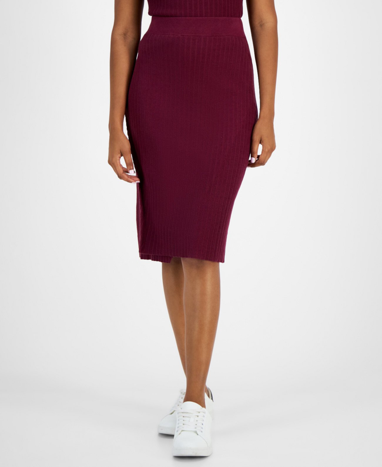 Women's Ribbed Pull-On Pencil Skirt, Created for Macy's Bar III